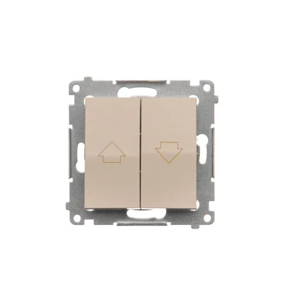 Bouton aveugle (module) 10A 250V crème connecteurs rapides