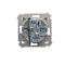 Bouton aveugle pour commander le volet roulant de plusieurs endroits (module) 10A 230V bornes à vis argent (métallique)