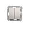 Bouton aveugle pour commander le volet roulant de plusieurs endroits (module) 10A 230V bornes à vis argent (métallique)