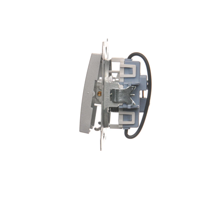 Bouton aveugle pour commander le volet roulant de plusieurs endroits (module) 10A 230V bornes à vis argent (métallique)