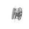 Bouton aveugle pour commander le volet roulant de plusieurs endroits (module) 10A 230V bornes à vis argent (métallique)