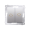 Bouton aveugle pour commander le volet roulant de plusieurs endroits (module) 10A 230V bornes à vis argent (métallique)