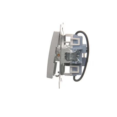 Bouton aveugle pour commander le volet roulant de plusieurs endroits (module) 10A 230V bornes à vis argent (métallique)