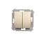Bouton aveugle pour commander le volet roulant de plusieurs endroits (module) 10A 250V bornes à vis or (métallique)