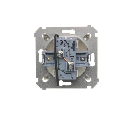 Bouton aveugle pour commander le volet roulant de plusieurs endroits (module) 10A 250V bornes à vis or (métallique)