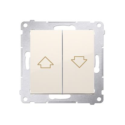 Bouton aveugle pour commander le volet roulant depuis de nombreux endroits (module) bornes à vis crème 10A 250V