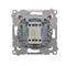 Bouton "cloche" avec rétroéclairage LED (module) 10A 230V connecteurs rapides dorés (métalliques)