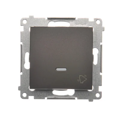 Bouton "cloche" avec rétroéclairage LED (module) 230, marron métallisé mat