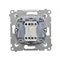 Bouton "cloche" (module) 10A 230V connecteurs rapides blanc