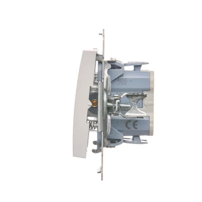 Bouton "cloche" (module) 10A 230V connecteurs rapides blanc