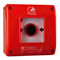 Bouton coupe-feu encastré 1 contact NO 1 contact NF rouge