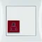 Bouton d'appel avec cadre S.1 blanc brillant
