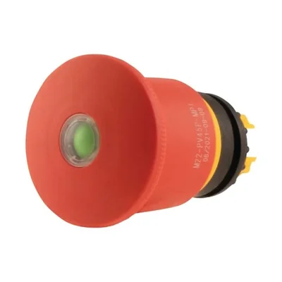 Bouton d'arrêt d'urgence M22-PV45P-MPI, 45 mm, déverrouillage par rotation, signal de position mécanique