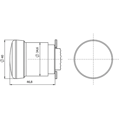 Bouton de sécurité 3 contacts NF rouge