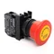 Bouton de sécurité EMAS à paume, 1NC, tête champignon 40 mm avec description, rouge