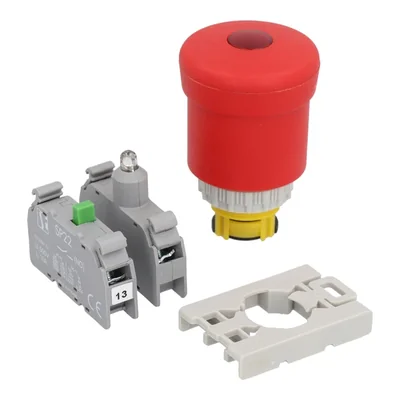 Bouton de sécurité universel lumineux 1 contact NO 1 contact NF
