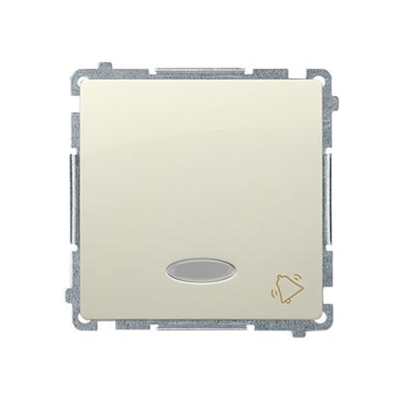 Bouton de sonnerie avec rétroéclairage (module) 10A 250V beige bornes à vis