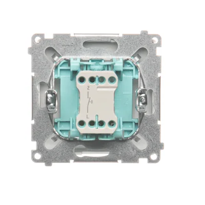 Bouton de sonnerie (module) 10A 250V bornes à vis blanches