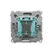 Bouton de sonnerie (module) 230V, métallisé satiné
