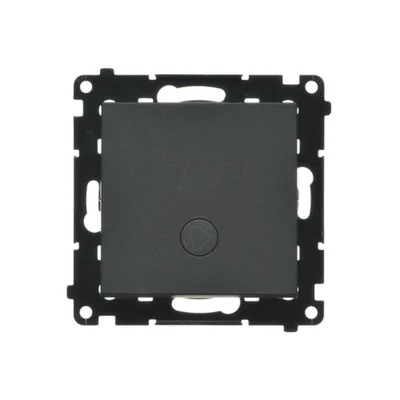 Bouton de sonnerie Simon 55 WMDA-09xxxx-149 avec rétroéclairage LED (module) 10 AX, 250 V~, connecteurs rapides ; noir mat