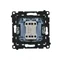 Bouton de sonnerie Simon 55 WMDA-09xxxx-149 avec rétroéclairage LED (module) 10 AX, 250 V~, connecteurs rapides ; noir mat