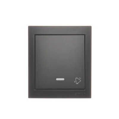 Bouton de sonnette en saillie Simon Aquaclick WA-CD1Lxxx-xx-49xx avec éclairage, IP44, 10AX, 250 V~, bornes à vis ; noir