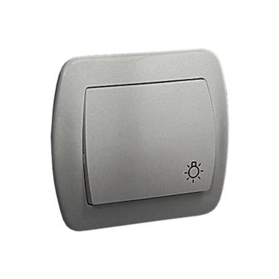 Bouton "Light" 230V, argent métallique