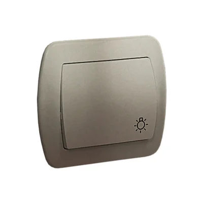 Bouton "Light" 230V, métallisé satiné