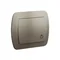 Bouton "Light" 230V, métallisé satiné