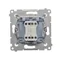 Bouton "Light" avec rétroéclairage LED (module) 10A 230V connecteurs rapides blanc