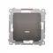 Bouton "Light" avec rétroéclairage LED (module) 230V, marron métallisé mat