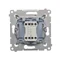 Bouton "Light" avec rétroéclairage LED (module) 230V, marron métallisé mat