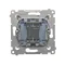 Bouton "lumière" 16AX 250V bornes à vis bronze métallisé mat