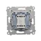 Bouton "lumière" avec rétroéclairage LED (module) 10A 230V connecteurs rapides dorés (métalliques)