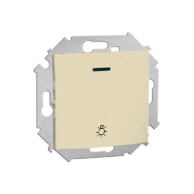 Bouton "lumière" avec rétroéclairage (module) 10A 230V bornes à vis beige