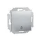Bouton "lumière" (module), 10A, 230V, bornes à vis, aluminium (métallique)