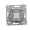 Bouton "lumière" (module) 10A 230V connecteurs rapides dorés (métalliques)