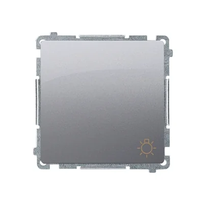 Bouton "lumière" (module) 230V, inox métallique