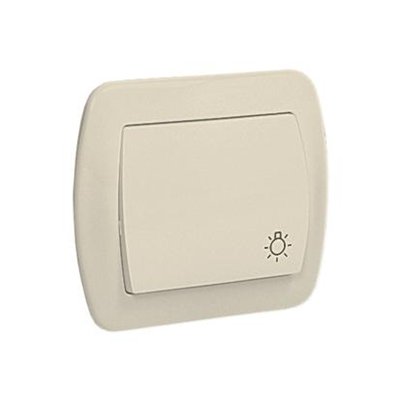 Bouton lumineux 10A 250V bornes à vis beige