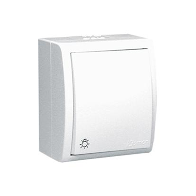 Bouton lumineux hermétique AQUARIUS IP54 blanc