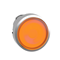 Bouton métal LED plat push-push orange sans marquage