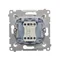 Bouton NO simple avec rétroéclairage LED sans pictogramme (module) 230V, marron métallisé mat