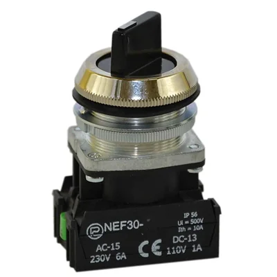 Bouton noir PROMET NEF30-TPe2X