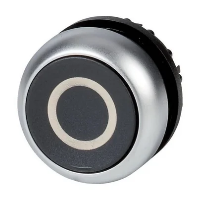 Bouton plat noir M22-D-S-X0, symbole X0
