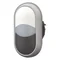 Bouton-poussoir à double ressort, noir, blanc, M22-DDL-WS