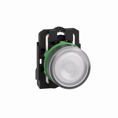 Bouton-poussoir blanc lumineux Harmony XB5