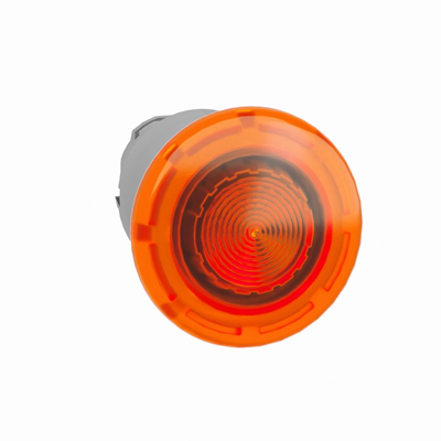 Bouton-poussoir coup de poing Harmony XB4 Ø40 LED métal orange à réarmement automatique