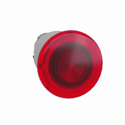 Bouton-poussoir coup de poing Harmony XB4 Ø40 LED métal rouge à réarmement automatique