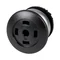Bouton-poussoir coup de poing, noir, M22-DP-S-X