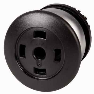 Bouton-poussoir coup de poing, noir, M22-DP-S-X